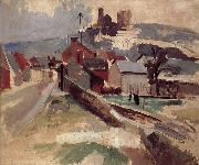 Delaunay, Robert Study of Road and church oil on canvas